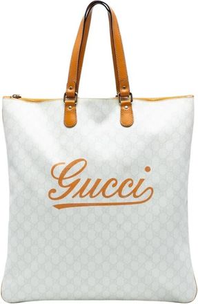 Gucci Pre-owned Classic Tote Bag - Dames - Vintage Shopper - Wit - ONE Size - Vintage