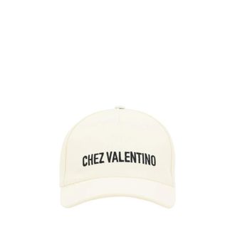 Valentino Garavani Chez Valentino Baseball Hat - Heren - Petten - Beige - 58 CM - Katoen - Accessoires
