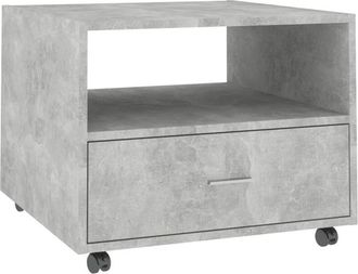 vidaXL Vidaxl - Mesa De Centro Madera De Ingenier&iacute;a Gris Hormig&oacute;n 55x55x40 Cm