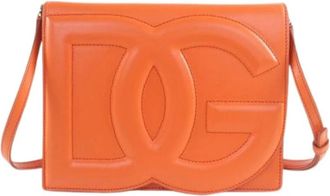 Dolce & Gabbana Pre-owned Clutches, female, Orange, Size: ONE SIZE Pre-owned Leather Clutch / Shoulder Bag