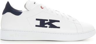Kiton Sneakers con lacci Bianco-blu Kiton Uomo