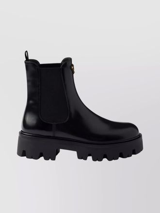 Prada ankle boots with chunky sole and pull tabs