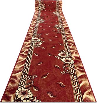 RugsX Rugsx - Alfombra De Pasillo Bcf Trio Burdeos 100 Cm Red 100x1100 Cm