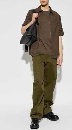 Givenchy T-shirt With Logo Patch, Mens, Brown
