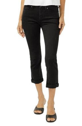 Silver Jeans Co Suki Curvy Mid Rise Capri Jeans in Black at Nordstrom, Size 34