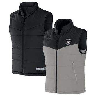 NFL Mens NFL x Darius Rucker Collection by Fanatics Black Las Vegas Raiders Colorblocked Full-Zip Vest at Nordstrom, Size Small