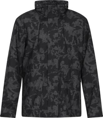 Mymo Anorak Heren Donkergrijs zwart camouflage