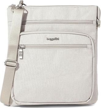 Baggallini Out and About Crossbody Cross Body Womens Handbags Vanilla Heritage, Nylon