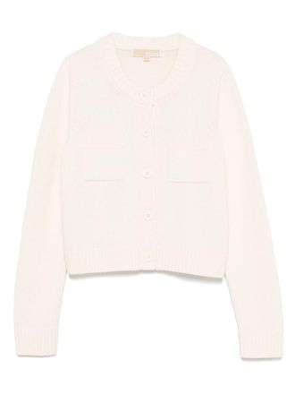 Michael Kors Crewneck Merino Wool Cardigan