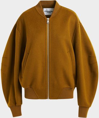 Essentiel Isoft Double-Faced Wool Bomber Jacket
