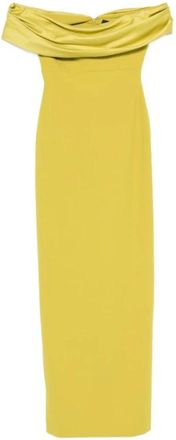 Solace London Mujer, Vestidos, Amarillo, Talla: 2XS