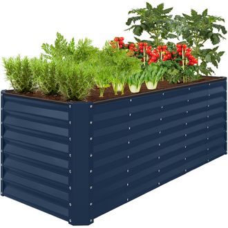 Best Choice Products 8x2x2ft Outdoor Metal Raised Garden Bed, Planter Box for Vegetables, Flowers, Herbs