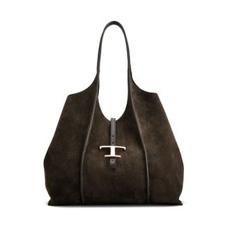 Tod's Tassen, Dames, Bruin, ONE Size, Stijlvolle Schoudertas