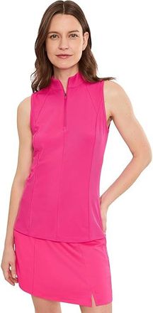 Callaway Sleeveless Rib Play Polo Womens Clothing Fuchsia Purple : 2XL (Womens 18-20), Elastane/Polyester