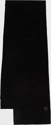 HUGO BOSS Mens Akaio Ribbed Knit Scarf, Black