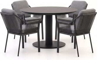 Tierra Outdoor Liv/La Fonte &oslash;120cm dining tuinset 5-delig