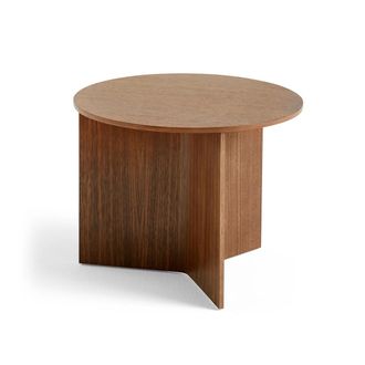 HAY Slit Table Round, &Oslash; 45 x H 35,5 cm, Walnuss natur