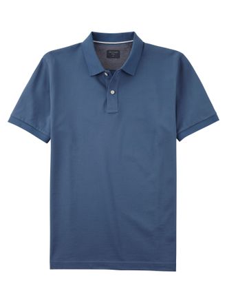 Olymp Poloshirt OLYMP Casual, Herren, Gr. XXL, blau (rauchblau), Piqu&eacute;, Obermaterial: 100% Baumwolle, Shirts Poloshirt