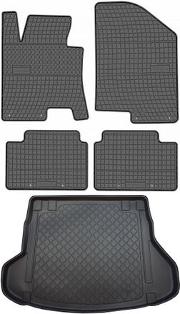 OEM Hyundai I30 Ii Cw Kombi De 07.2012 A 06.2017 Set - Alfombrillas De Goma Para Coche + Alfombrilla Para Maletero