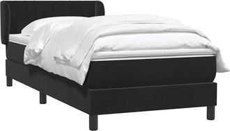 vidaXL Cama Box Spring Con Colch&oacute;n Cuero Sint&eacute;tico Negro 80x220 Cm Vidaxl