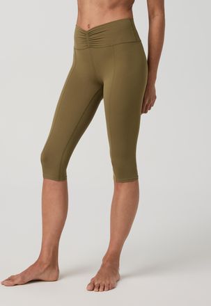 Vuori Clothing AllTheFeels Shirred Crop Top | Saguaro | XS, Size Extra Small