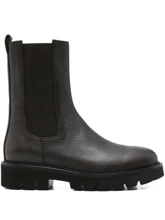 Anna F. Stivali con suola texture - Marrone