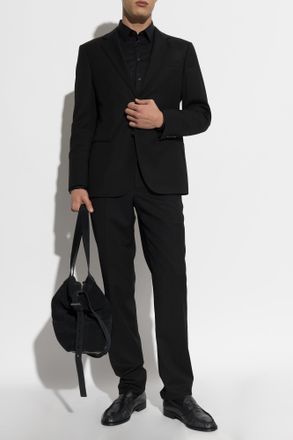 Giorgio Armani Wool Suit Jacket, Mens, Black