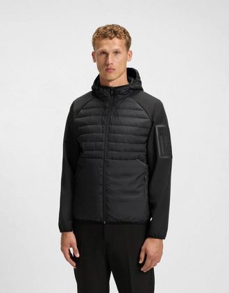 HUGO BOSS Mens BOSS Green J Urbanex Mens Padded Hybrid Jacket - Black 001 - Size: 40/Regular