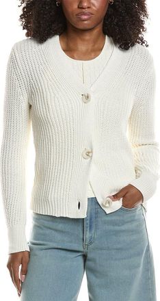Reiss Ariana Chunky Rib Linen-Blend Cardigan
