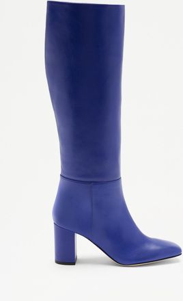 Russell & Bromley MIDDLEWOOD Womens Blue Leather Knee High Heeled Boot