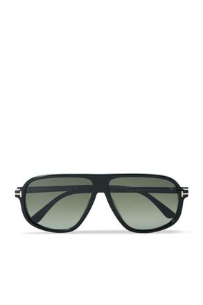 Tom Ford Guillame Aviator-Style Acetate Sunglasses