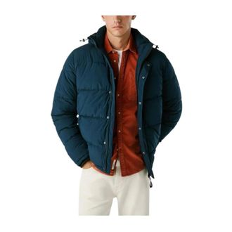 Pepe Jeans London Jobias Down Jacket - Heren - Winterjassen - Blauw - S - Leer - Jassen