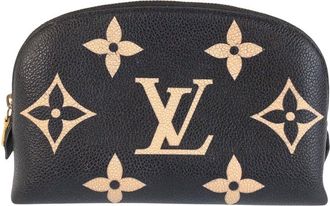 Louis Vuitton Black Monogram Canvas Cosmetic Pouch (Authentic Pre-Loved)