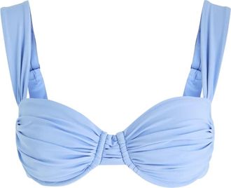 Faithfull The Brand Top bikini Sol con arricciatura - Blu