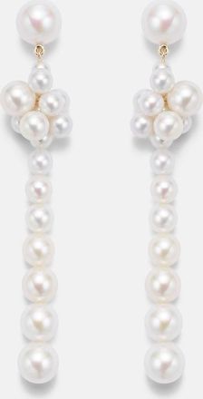 Sophie Bille Brahe Colonna Botticelli 14kt gold drop earrings with pearls