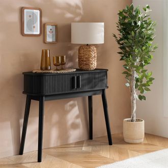Birlea Fluted Console Table Axel in Black