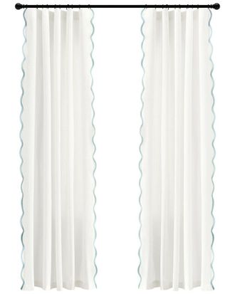Triangle Home Fashions Coastal Chic Scallop Edge Window Curtain Panels Set