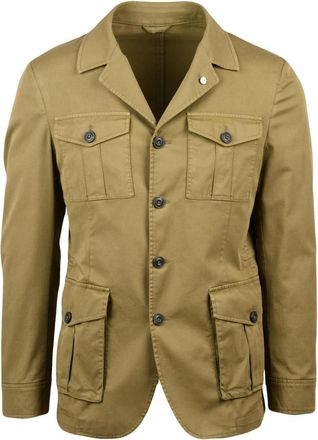 L.B.M. 1911 Sahariana Jas - Heren - Zomerjassen - Groen - 5XL - Katoen - Jassen