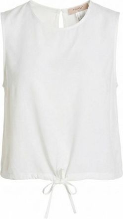 Twin-Set Top With Drawstring And T Embroidery