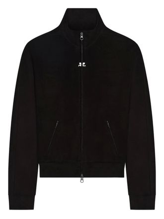 Courr&egrave;ges zip-up jacket - men - Cotton/Nylon - L - Black