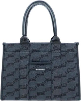 Balenciaga Pre-owned Tote Bags, female, Blue, Size: ONE SIZE Pre-owned Vintage Canvas Tote Bag
