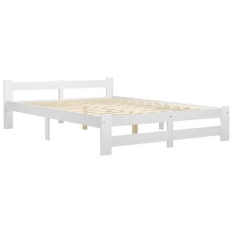Berkfield Home Bed Frame White Solid Pine Wood 180x200 cm Super King
