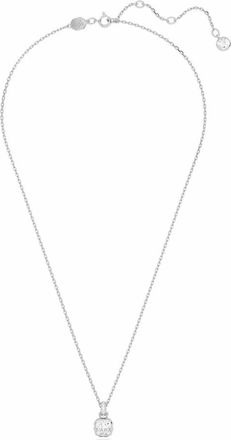 Swarovski Vierkante Hanger Ketting met Geboortesteen - Dames - Kettingen - Grijs - ONE Size - Accessoires