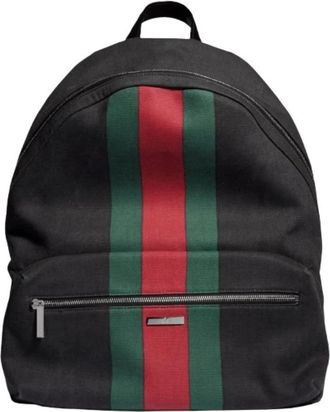 Gucci Positano Grote Rugzak - unisex - Rugzakken - Zwart - ONE Size - Katoen - Tassen