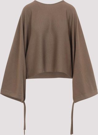 Max Mara Brown Frais Balloon Wool Pullover