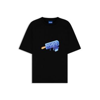 HUGO BOSS Cotton-jersey T-shirt with ice-lolly artwork