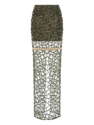 V:PM ATELIER Wendy maxi skirt - Groen