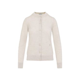 Burberry Nutmeg White Wool Pullover-Donna