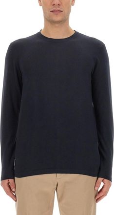 Drumohr Navy Blue Solid T-Shirt