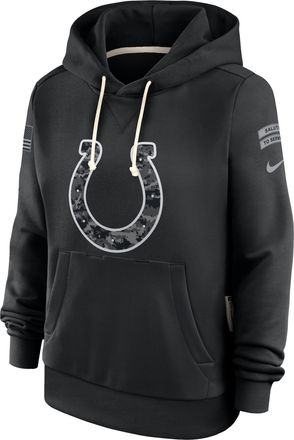 Nike Indianapolis Colts Salute to Service Sideline Nike Womens Dri-FIT NFL Pullover Hoodie in Black | 03C300AA2E-CYB